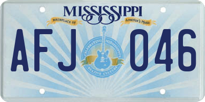 MS license plate AFJ046