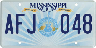 MS license plate AFJ048