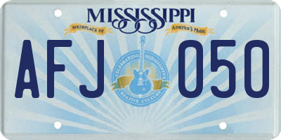 MS license plate AFJ050