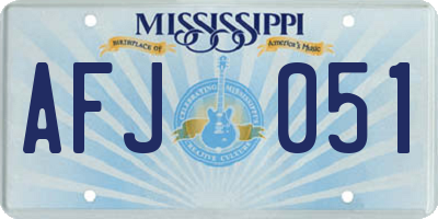 MS license plate AFJ051