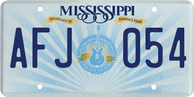 MS license plate AFJ054