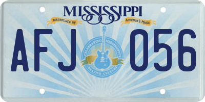MS license plate AFJ056
