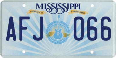 MS license plate AFJ066