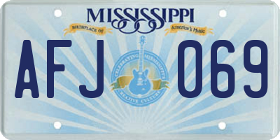 MS license plate AFJ069
