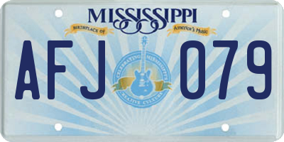 MS license plate AFJ079