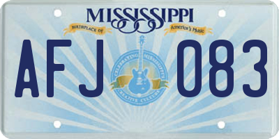 MS license plate AFJ083