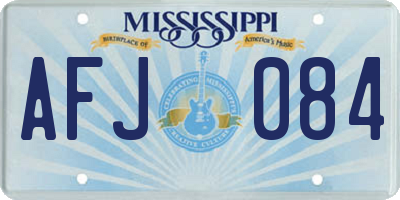 MS license plate AFJ084