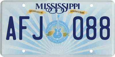 MS license plate AFJ088