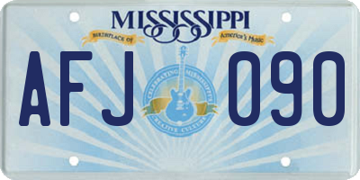 MS license plate AFJ090