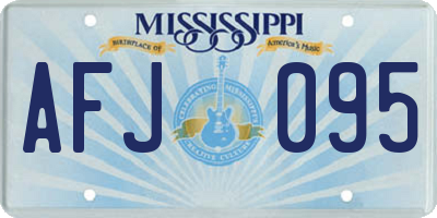 MS license plate AFJ095
