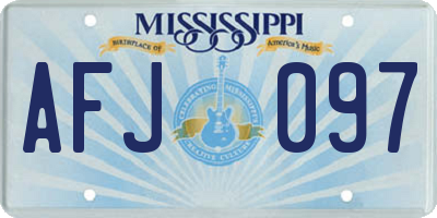 MS license plate AFJ097