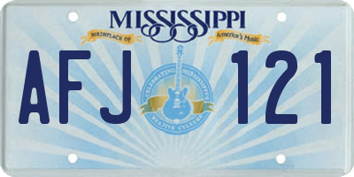 MS license plate AFJ121