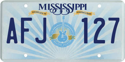 MS license plate AFJ127