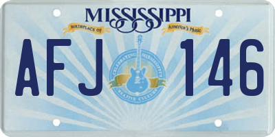 MS license plate AFJ146