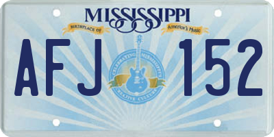 MS license plate AFJ152