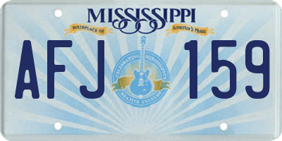 MS license plate AFJ159