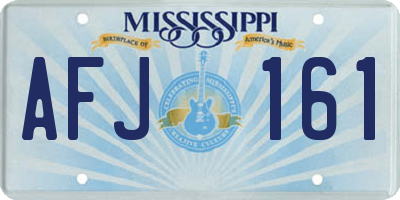 MS license plate AFJ161