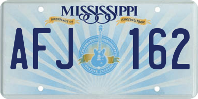 MS license plate AFJ162