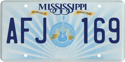 MS license plate AFJ169