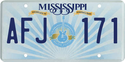 MS license plate AFJ171