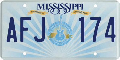 MS license plate AFJ174