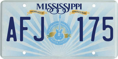 MS license plate AFJ175