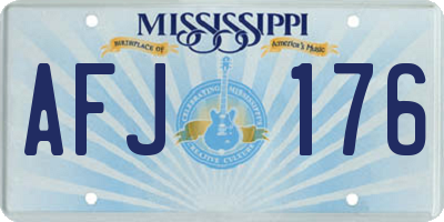 MS license plate AFJ176