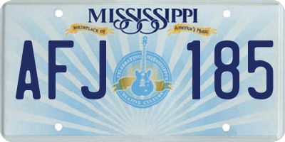 MS license plate AFJ185