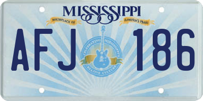 MS license plate AFJ186