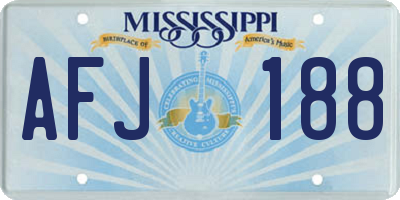 MS license plate AFJ188