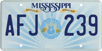 MS license plate AFJ239