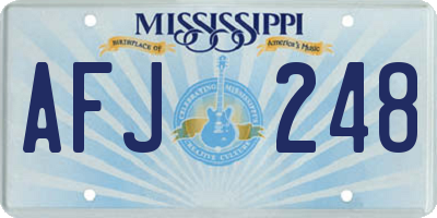 MS license plate AFJ248
