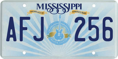 MS license plate AFJ256
