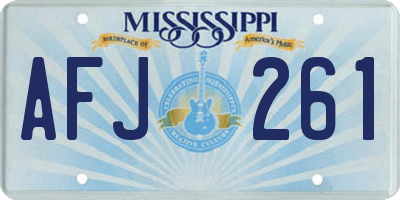 MS license plate AFJ261