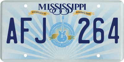 MS license plate AFJ264