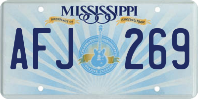 MS license plate AFJ269