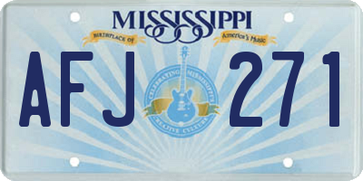 MS license plate AFJ271