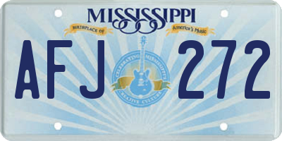 MS license plate AFJ272