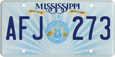 MS license plate AFJ273