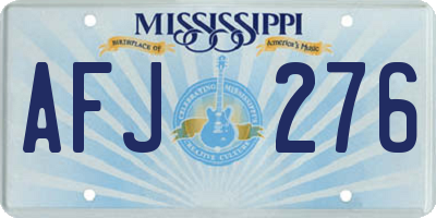 MS license plate AFJ276