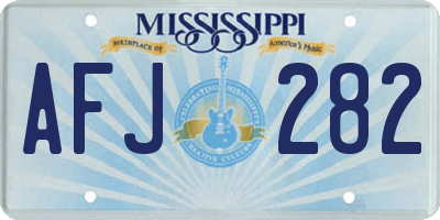 MS license plate AFJ282