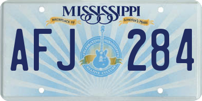 MS license plate AFJ284