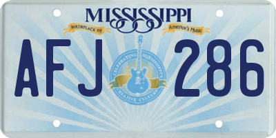 MS license plate AFJ286