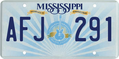 MS license plate AFJ291