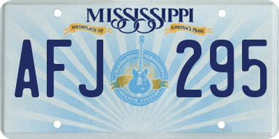 MS license plate AFJ295