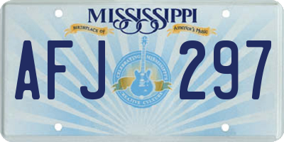 MS license plate AFJ297