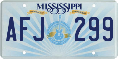 MS license plate AFJ299