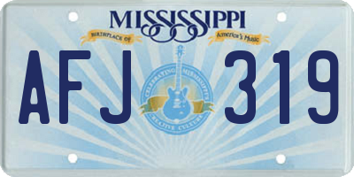 MS license plate AFJ319
