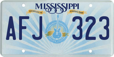 MS license plate AFJ323