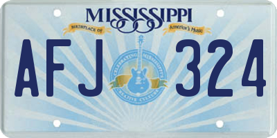 MS license plate AFJ324